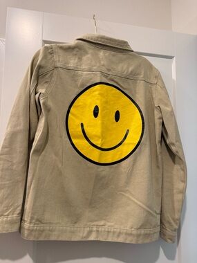Tan Denim Smiley Utility / Work Jacket